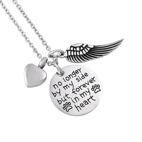 No Longer By My Side Pet Cremation Necklace