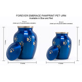 Forever Embrace Golden Pawprints Pet Urn