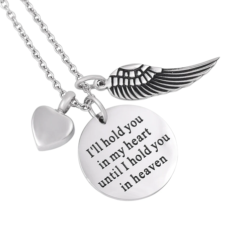 I'll Hold You In My Heart Cremation Necklace
