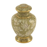 Opal Flowers Cloisonné Cremation Urn