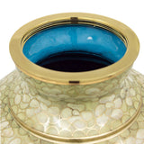 Opal Flowers Cloisonné Cremation Urn