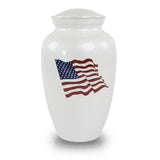 American Flag Bronze Cremation Urn