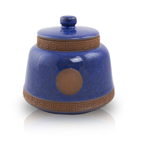 Azure Mudstone Ceramic Pet Urn - Extra Small