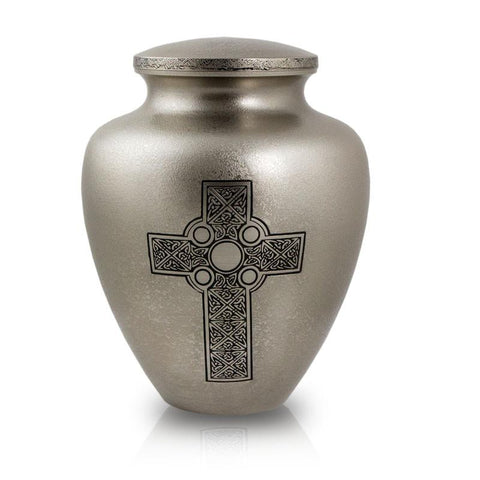 Celtic Cross Bronze Cremation Urn