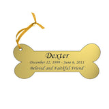 Gold Double Sided Pet Memorial Ornament