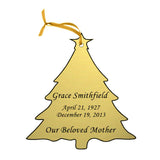 Gold Double Sided Memorial Ornament