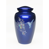 Mother of Pearl Hummingbird Cremation Urn