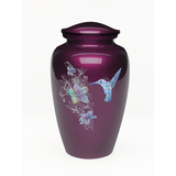 Mother of Pearl Hummingbird Cremation Urn