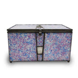 Orchid Stained Glass Box Urn Memory Chest (Adult Size)