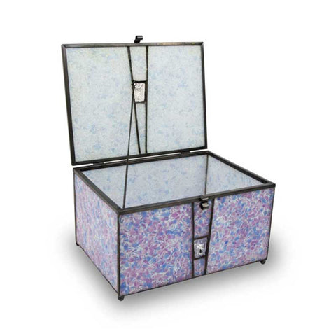 Orchid Stained Glass Box Urn Memory Chest (Adult Size)
