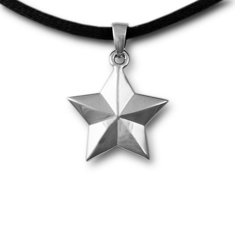 Star Cremation Pendant – Sterling Silver