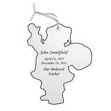 Silver Double Sided Memorial Ornament