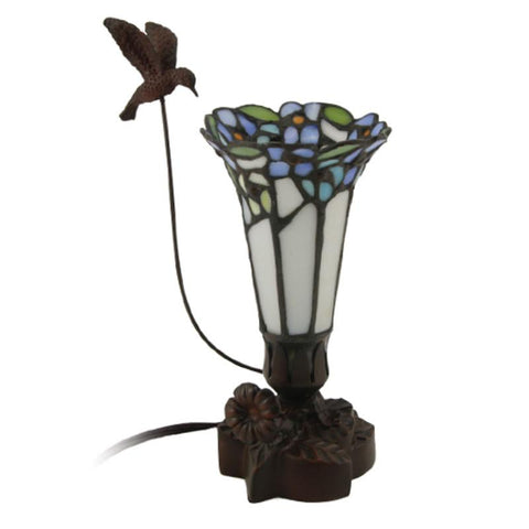 Tiffany Style Hummingbird Keepsake Cremation Urn Memory Lamp
