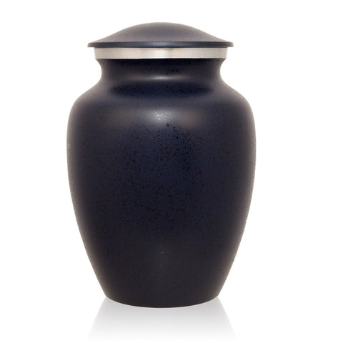Two-Tone Classic Cremation Urn - Dark Blue Medium