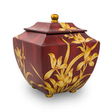 Burgundy Red Orchid Cremation Urn