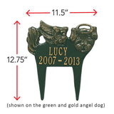 Angel Dog Memorial Garden Marker