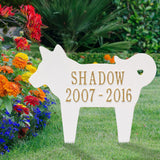 Silhouette Dog Memorial Garden Marker