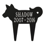 Silhouette Dog Memorial Garden Marker